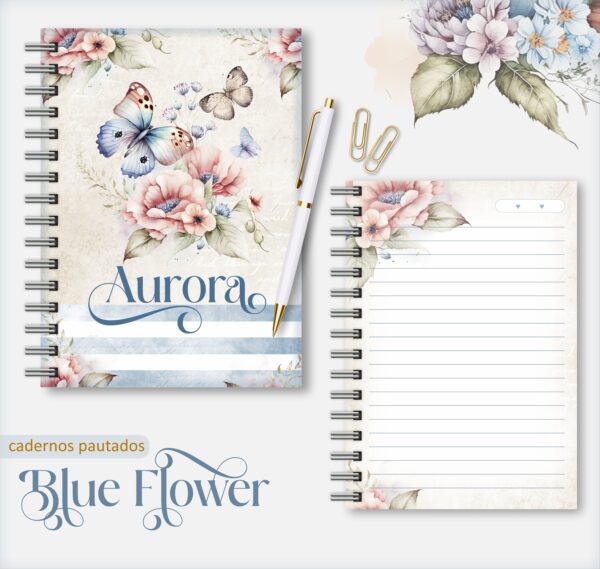Caderno A5 Blue Flower 2