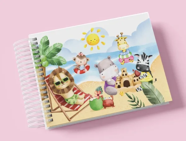 Livro do Bebê Animais na Praia Menino