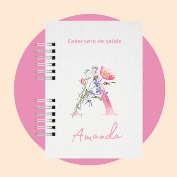 Caderneta de Saúde Alfabeto Floral Menina