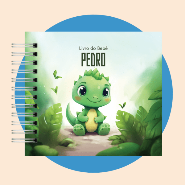 Combo Livro do Bebê e Caderneta de Saúde Dino Menino - Imagem 2