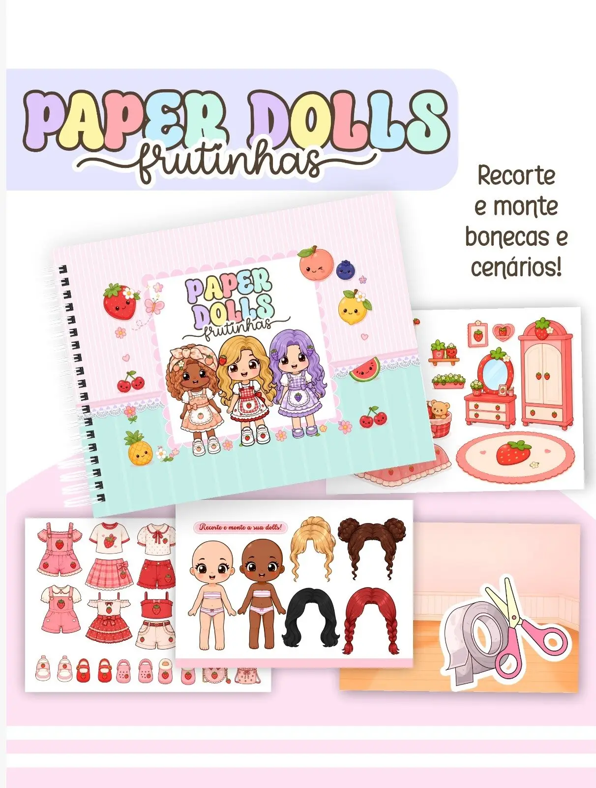Livro Paper Dolls - Frutinhas
