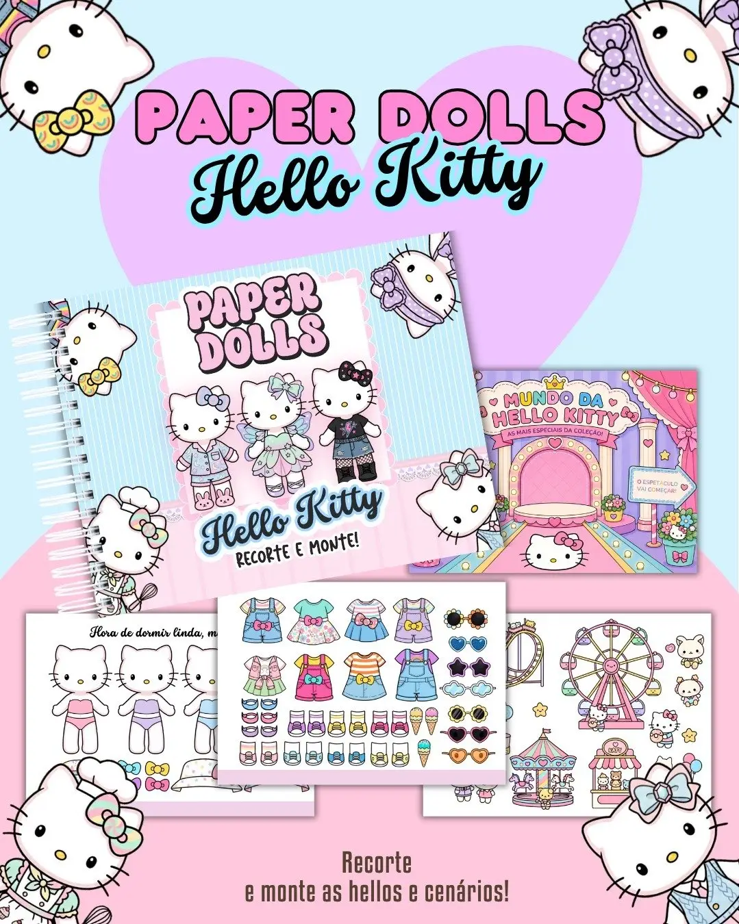 Livro Paper Dolls Hello Kitty